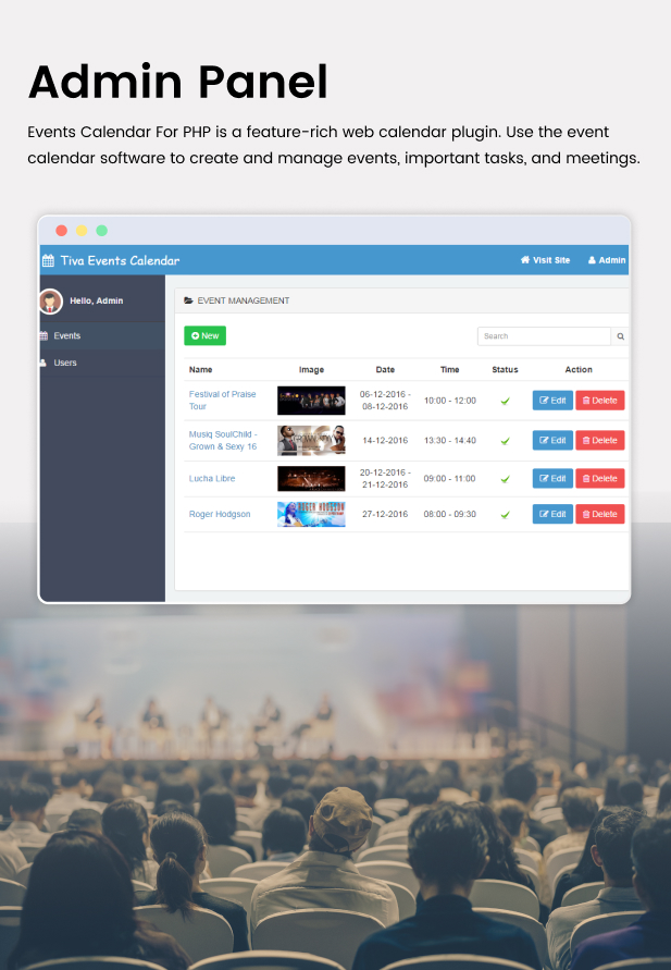 Tiva Events Calendar For PHP - 9