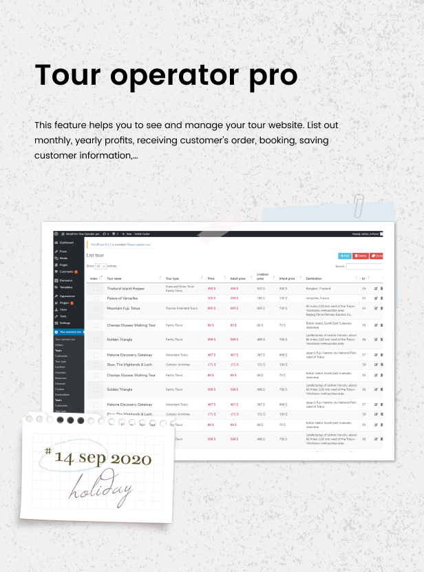 WordPress Tour Operator Pro - 7